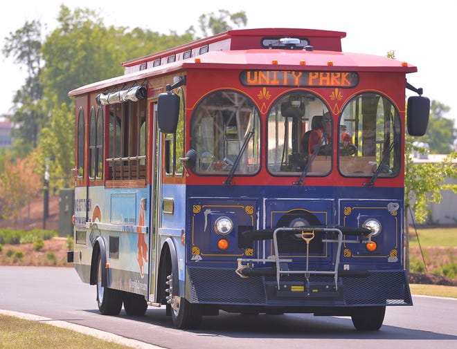 Unity Park held its grand opening on downtown Greenville's west side, Thursday morning, May 19, 2022. The new 60-acre park, nearly two years under construction, completes the "necklace of parks" surrounding downtown.