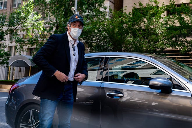 Michael Cohen, Presidents Trump's former attorney arrives at his Park Avenue home after being released from federal prison on furlough due to medical concerns related to Covid-19 on May 21, 2020 in New York City. Mr.Cohen was scheduled to be released in November of 2121 from his three year sentence.