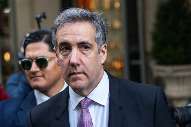 Michael Cohen, former lawyer for Republican presidential candidate and former U.S. President Donald Trump, departs his home in Manhattan to testify in Trump's criminal trial over charges that he falsified business records to conceal money paid to silence porn star Stormy Daniels in 2016, in New York City, U.S., May 20, 2024.