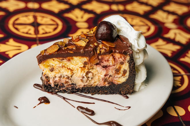 Dessert offerings at Bimini's include Sharon's decadent homemade cheesecake, which comes in a variety of flavors.