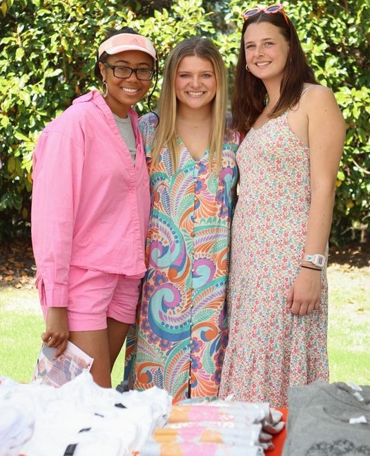 Ashten Latta, Sophie Tannen, Rebeccah Harley at the 3rd Annual GirlUpGreenville and Marleylilly fashion show. The event at Marleylilly’s headquarters, celebrated and benefitted GirlUpGreenville’s work to help Greenville girls reach their full potential and know their true worth and value. Marleylilly specializes in monogrammed clothing, accessories and gifts.