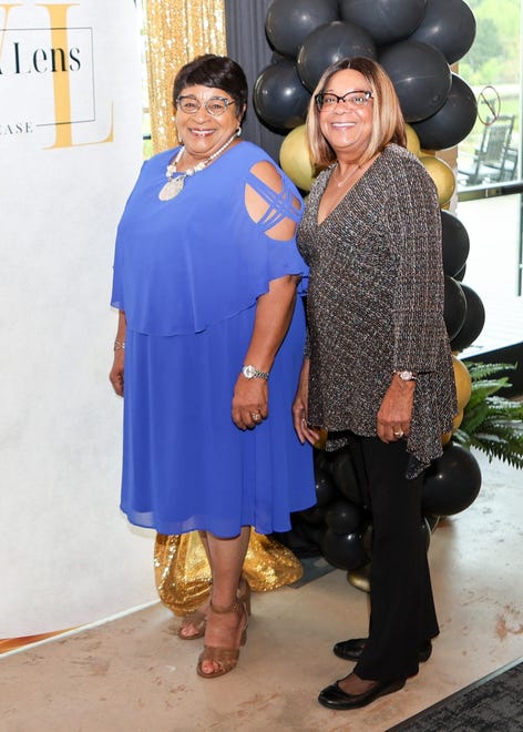 Sylvia Palmer, Donna Byers at Greenville Through a Lens, a Fine Arts Exhibit & Cultural Event hosted by The Cunningham Fine Arts Foundation. The event at The Unity Park’s Prisma Health Welcome Center, offered a one of a kind opportunity to experience some of Greenville's Black history on canvas and in performance, including original artwork from artist Timothy Cunningham.