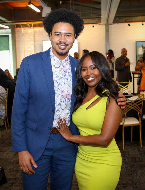 Tim Johnson, Mesha Jones at Greenville Through a Lens, a Fine Arts Exhibit & Cultural Event hosted by The Cunningham Fine Arts Foundation. The event at The Unity Park’s Prisma Health Welcome Center, offered a one of a kind opportunity to experience some of Greenville's Black history on canvas and in performance, including original artwork from artist Timothy Cunningham.