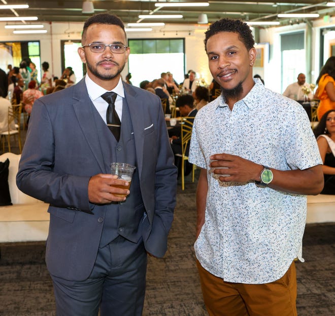 Jonah Cunningham, Adam Boulware at Greenville Through a Lens, a Fine Arts Exhibit & Cultural Event hosted by The Cunningham Fine Arts Foundation. The event at The Unity Park’s Prisma Health Welcome Center, offered a one of a kind opportunity to experience some of Greenville's Black history on canvas and in performance, including original artwork from artist Timothy Cunningham.