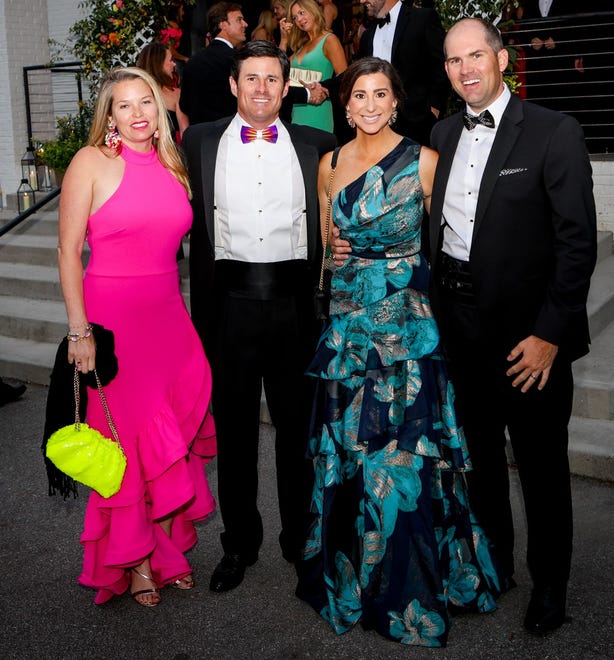 Katie Barber, Steven Barber, Ashley Eckenbrecht, Andrew Eckenbrecht at the 2024 Hope Ball, which supports the Cancer Society of Greenville. This year’s event was held at the 405 Venue in Downtown Greenville. The biennial black-tie dinner and dance was inaugurated in 1984.