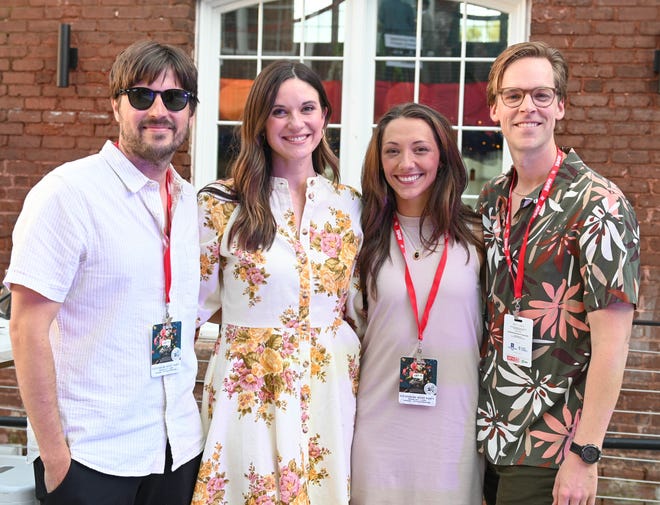 Austin Booth, Katherine Rainey, Walker Reed, Kacie Reed at the Opening Night VIP Gala for Artisphere’s 20th anniversary, held at the Events at Judson Mill venue. Attendees enjoyed food and drinks by Table 301 and music by the Fly Fidelity band.