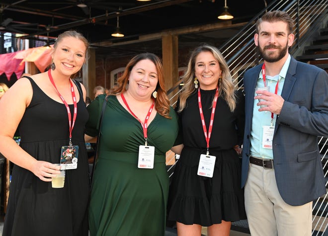 Katie-Marie Owen, Krista McFarlane, Nicole Camacho, Eric Charles at the Opening Night VIP Gala for Artisphere’s 20th anniversary, held at the Events at Judson Mill venue. Attendees enjoyed food and drinks by Table 301 and music by the Fly Fidelity band.