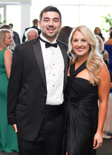 Matt and Carley Riggs at the 2024 Upstate Heart Ball, an elegant, black-tie evening to celebrate the lifesaving work of the American Heart Association. The Heart Association is celebrating 100 years of its mission to be a relentless force for a world of longer, healthier lives.